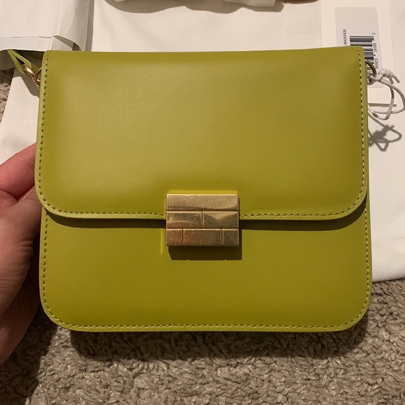 Frame, Le Signature Mini Leather Crossbody Bag, Chartreuse - Picture 5 of 16